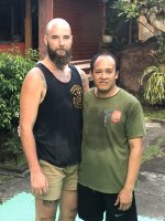 Michael with Silat Master, Gusman Wiranata, March 2019, Indonesia